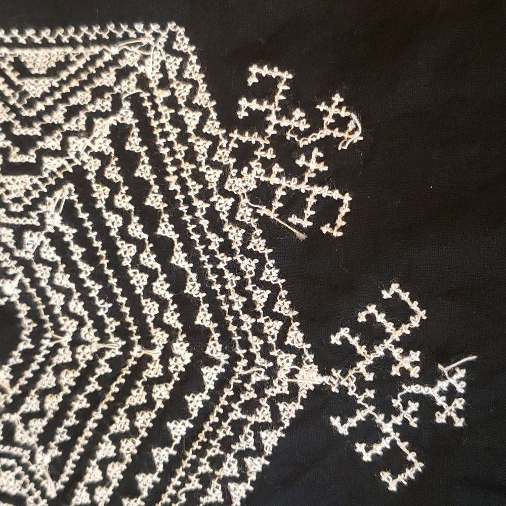 Embroidered Black Tunic Top - Picture 3 of 9